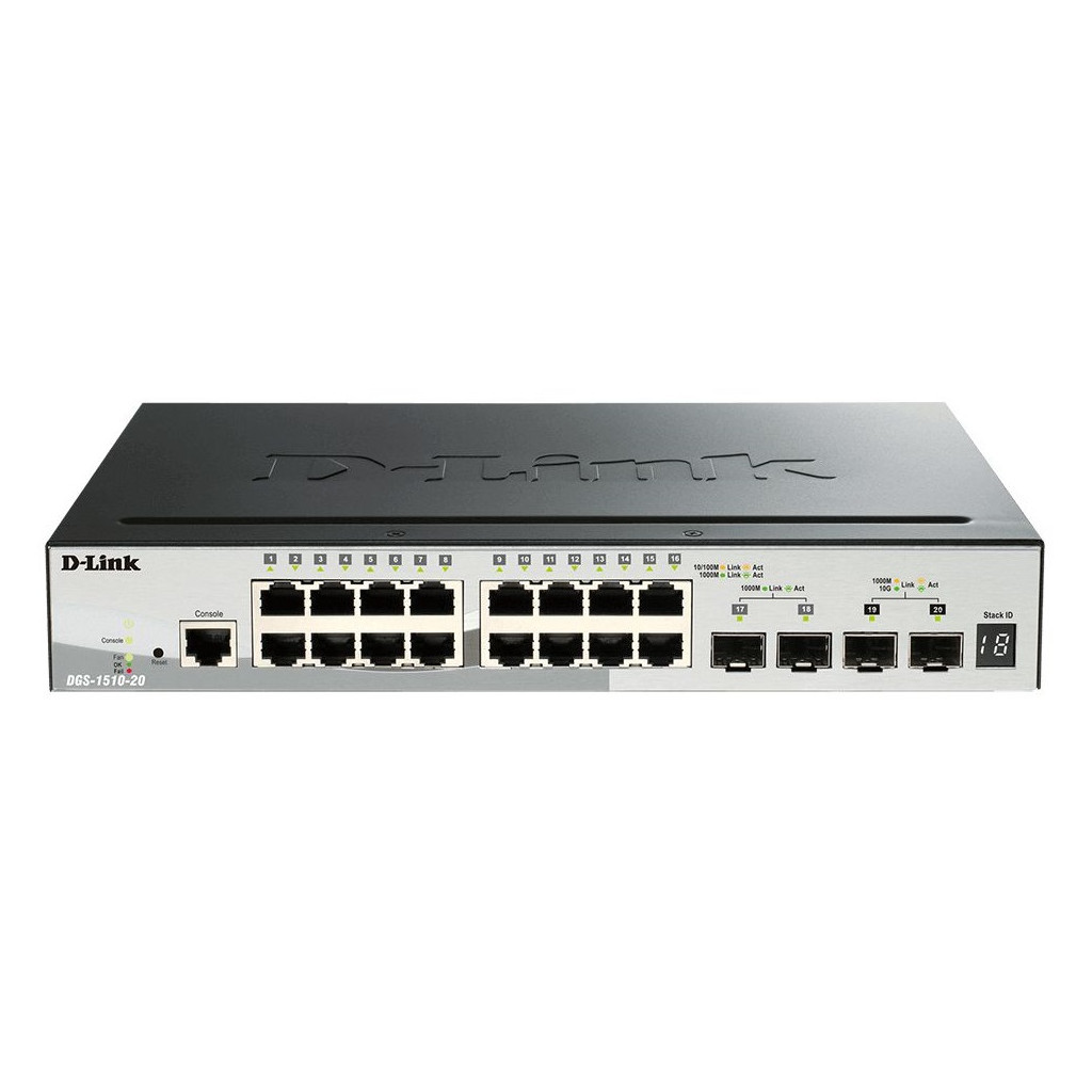 Комутатор мережевий D-Link DGS-1510-20/E - зображення 1