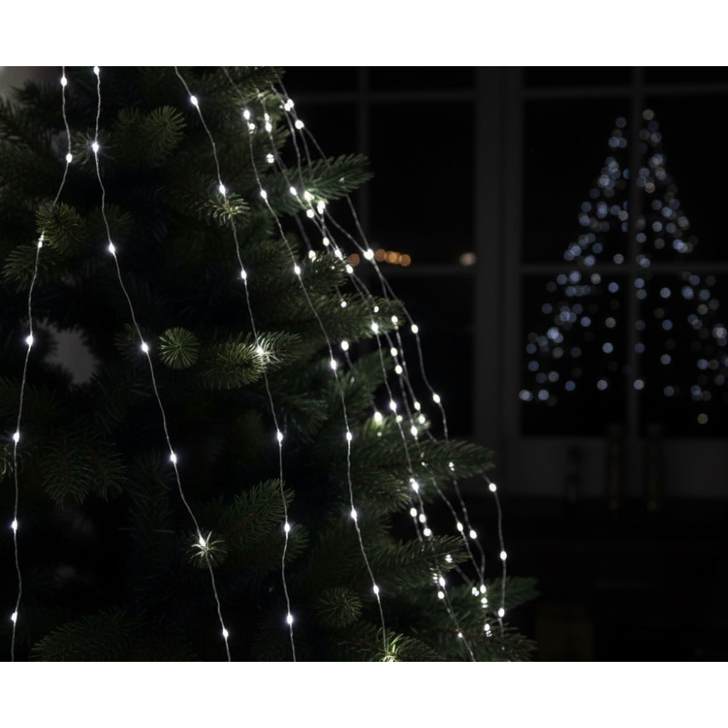 Гірлянда Chomik Оберемок струн 200 LED 10х2 м, холодний білий, IP44, від мережі (5900779901797) - зображення 3