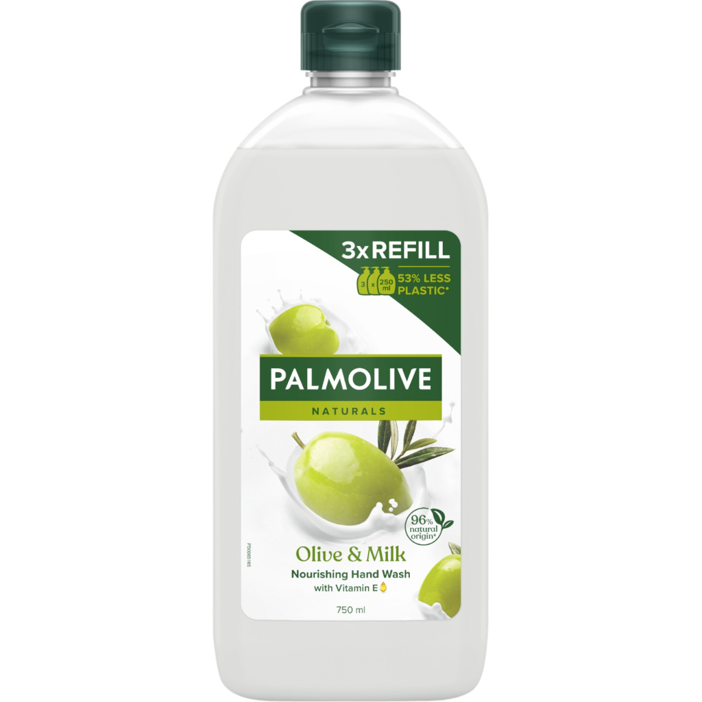 Рідке мило Palmolive Naturals Інтенсивне зволоження Молочко та оливка змінний блок 750 мл (8693495025263) - зображення 1