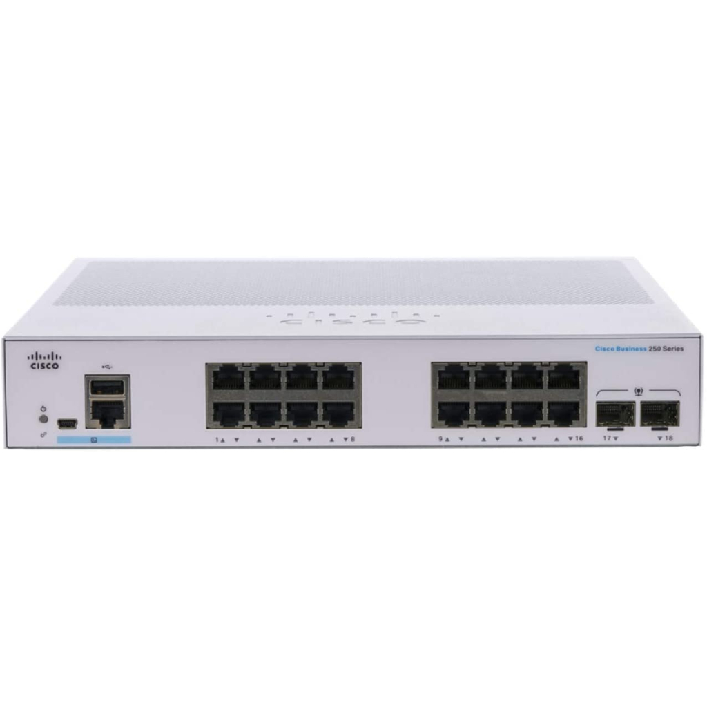 Комутатор мережевий Cisco CBS250-16T-2G-EU - зображення 2