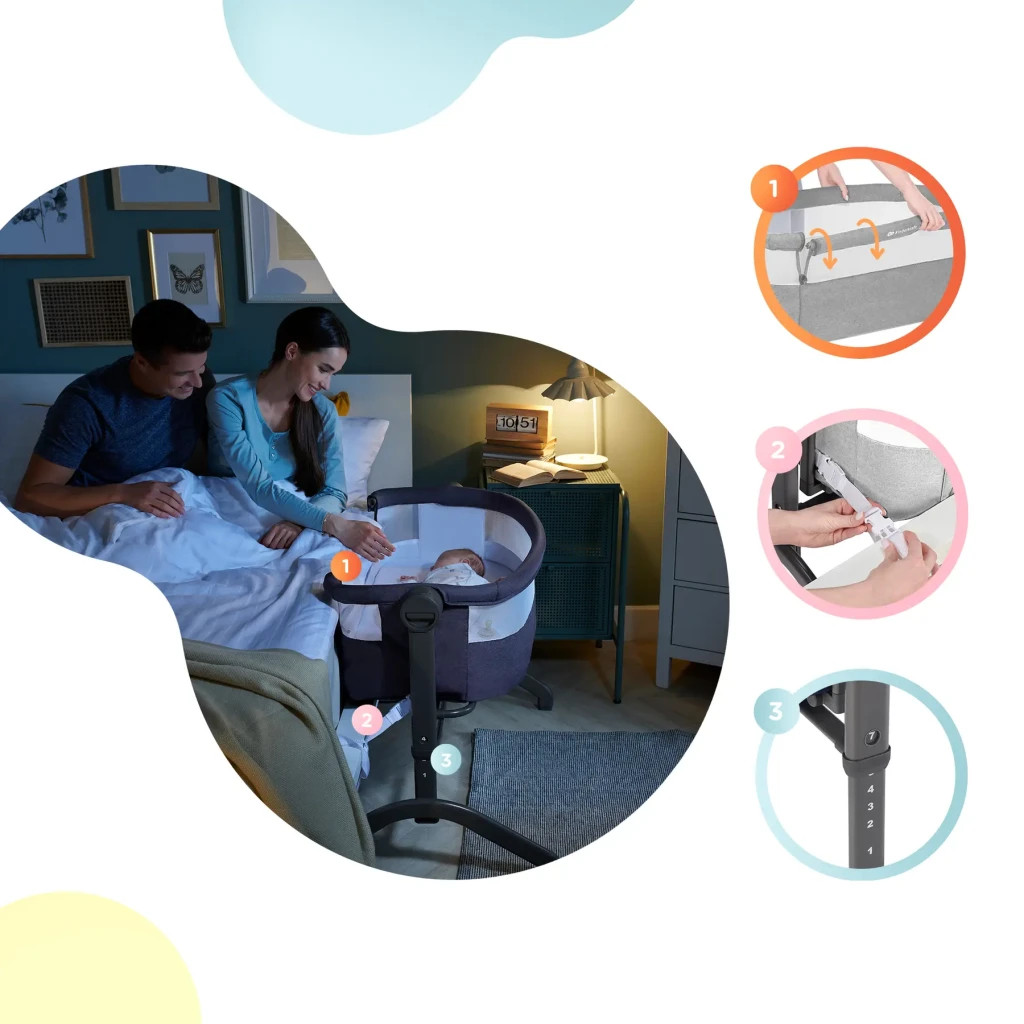 Ліжечко Kinderkraft приставна люлька Bea Grey (5902533917822) - зображення 7