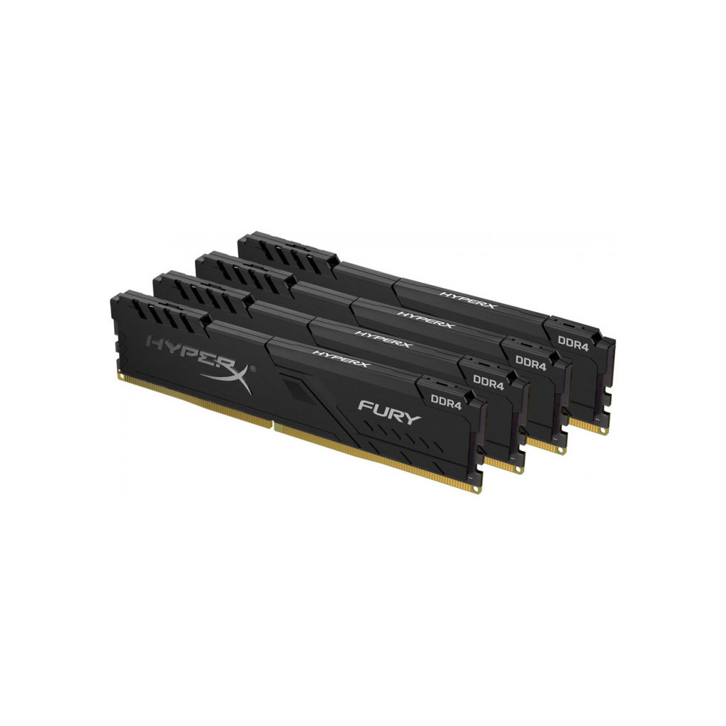 Модуль пам'яті для комп'ютера DDR4 128GB (4x32GB) 3200 MHz HyperX Fury Black Kingston Fury (ex.HyperX) (HX432C16FB3K4/128) - зображення 3