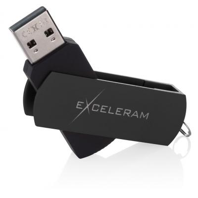 USB флеш накопичувач eXceleram 64GB P2 Series Black/Black USB 2.0 (EXP2U2BB64) - зображення 3