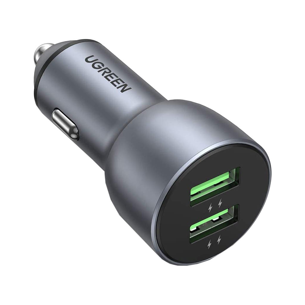 Зарядний пристрій Ugreen CD213 2xUSB Fast Car Charger (Dark Blue) (UGR-10144) - зображення 1