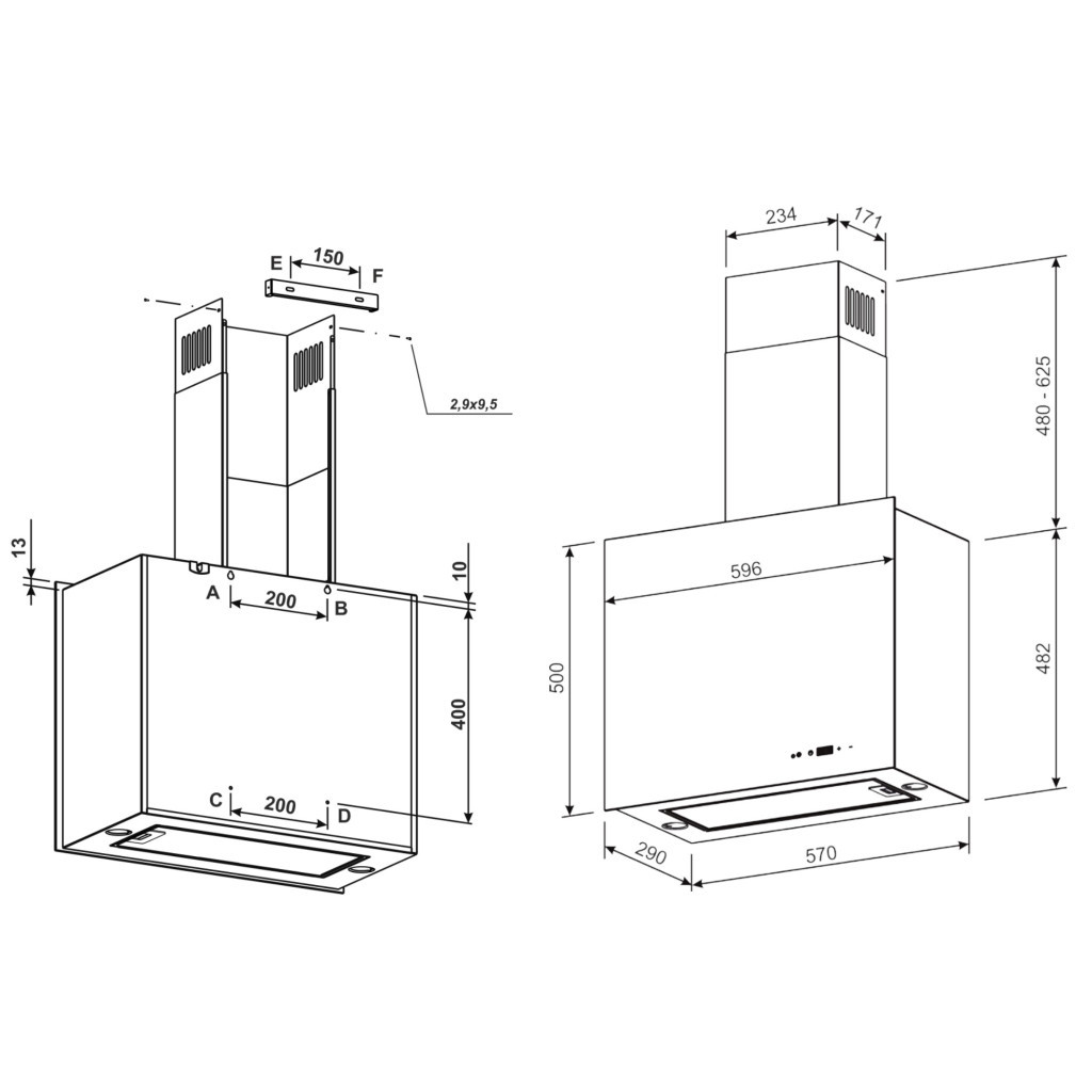 Витяжка кухонна Eleyus MIRRA 1200 LED 60 BL - изображение 12