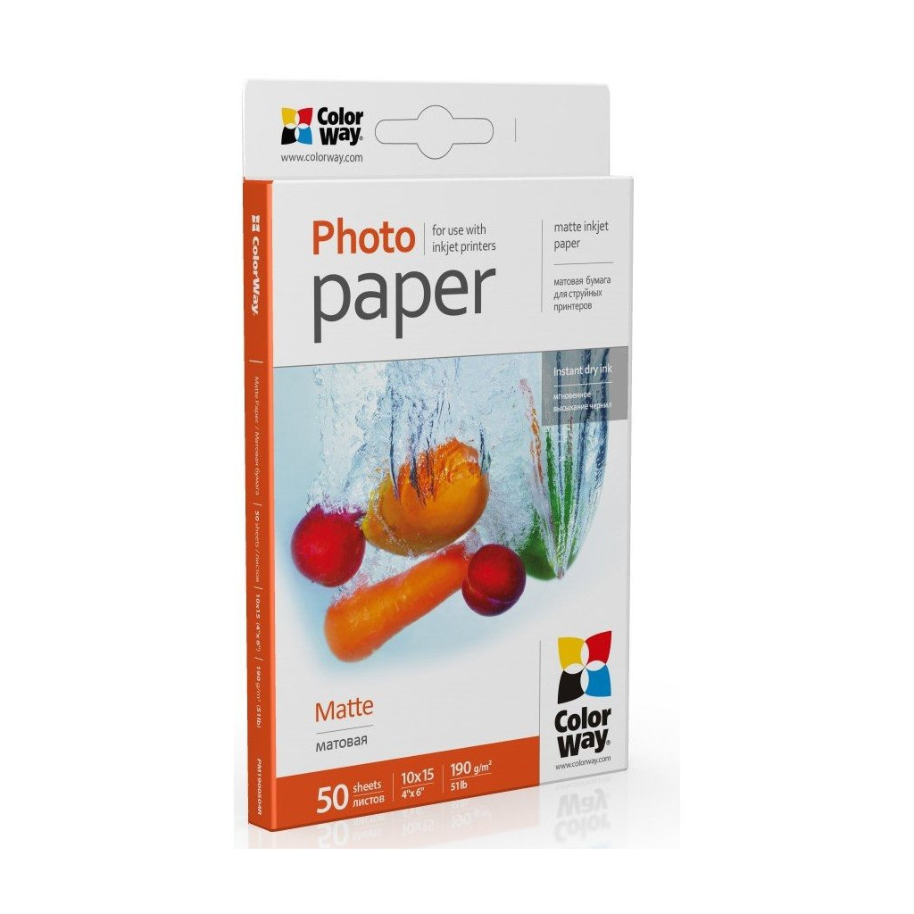 Фотопапір ColorWay 10x15 190г matte, 50с (PM1900504R) - зображення 2