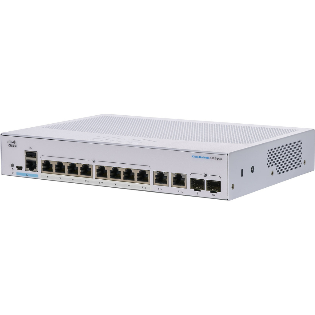 Комутатор мережевий Cisco CBS350-8P-2G-EU - зображення 1