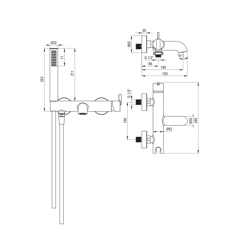 Душовий гарнітур Deante Silia (BQS_R11M) - зображення 2