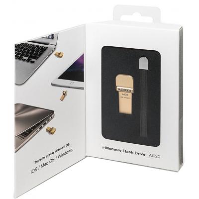 USB флеш накопичувач ADATA 64GB I920 Gold USB 3.1 Gen1/Lightning (AAI920-64G-CGD) - зображення 6