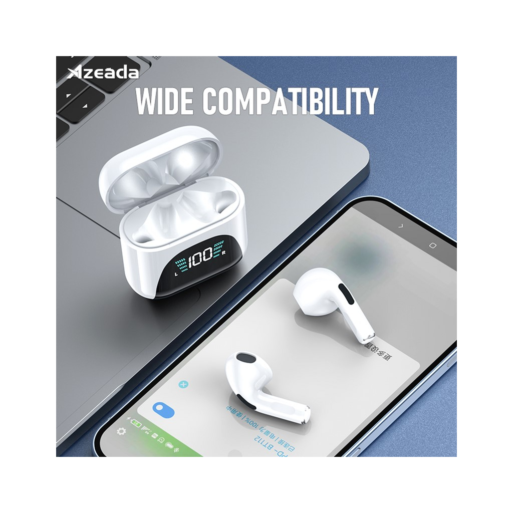 Навушники Proda Azeada Lingcon 4th Mini TWS BT-112 White (PRD-BT112WT) - зображення 7