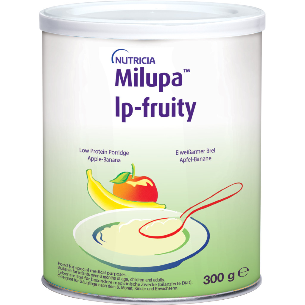 Дитяча каша Milupa Low Protein Porridge яблучно-бананова з низьким вмістом білка 300 г (4003053090819) - зображення 1