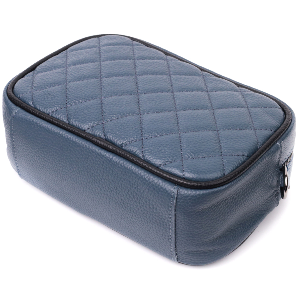 Сумка Vintage Шкіряна жіноча через плече на одне відділення Синя (22385) - зображення 5