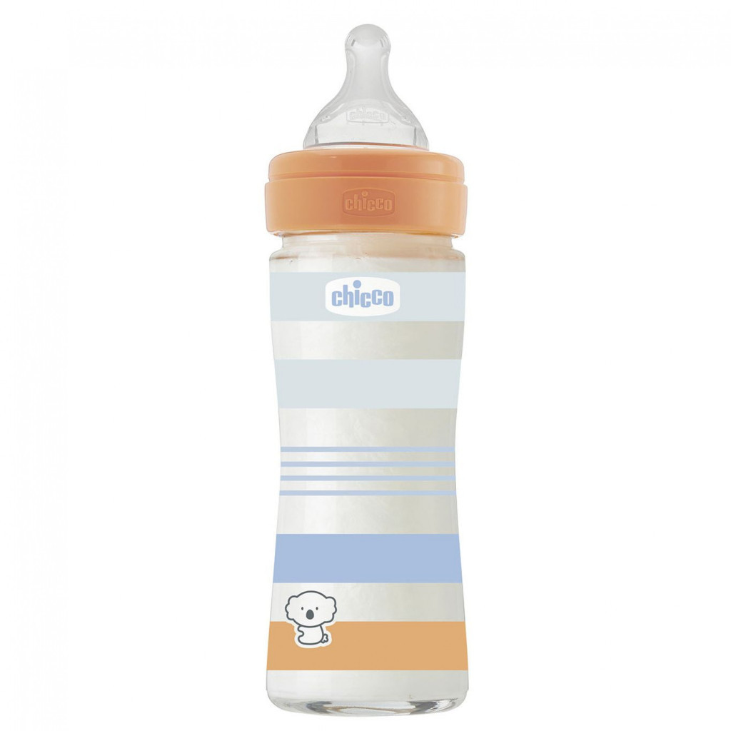 Пляшечка для годування Chicco Well-Being силікон. від 0 міс, швидкий потік, 240 мл (28721.21) - зображення 1