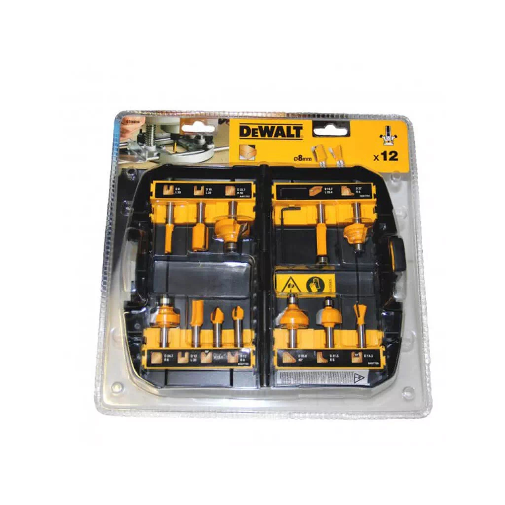 Набір фрез DeWALT діаметр хвостовика 8 мм, 12 шт. (DT90016) - зображення 3