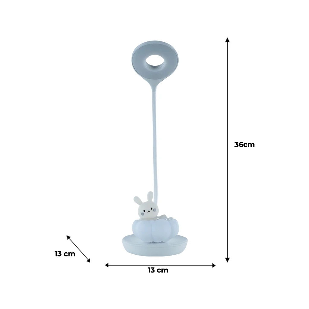 Настільна лампа Kite Cloudy Bunny LED з акумулятором , біла (K24-493-1-1) - зображення 7