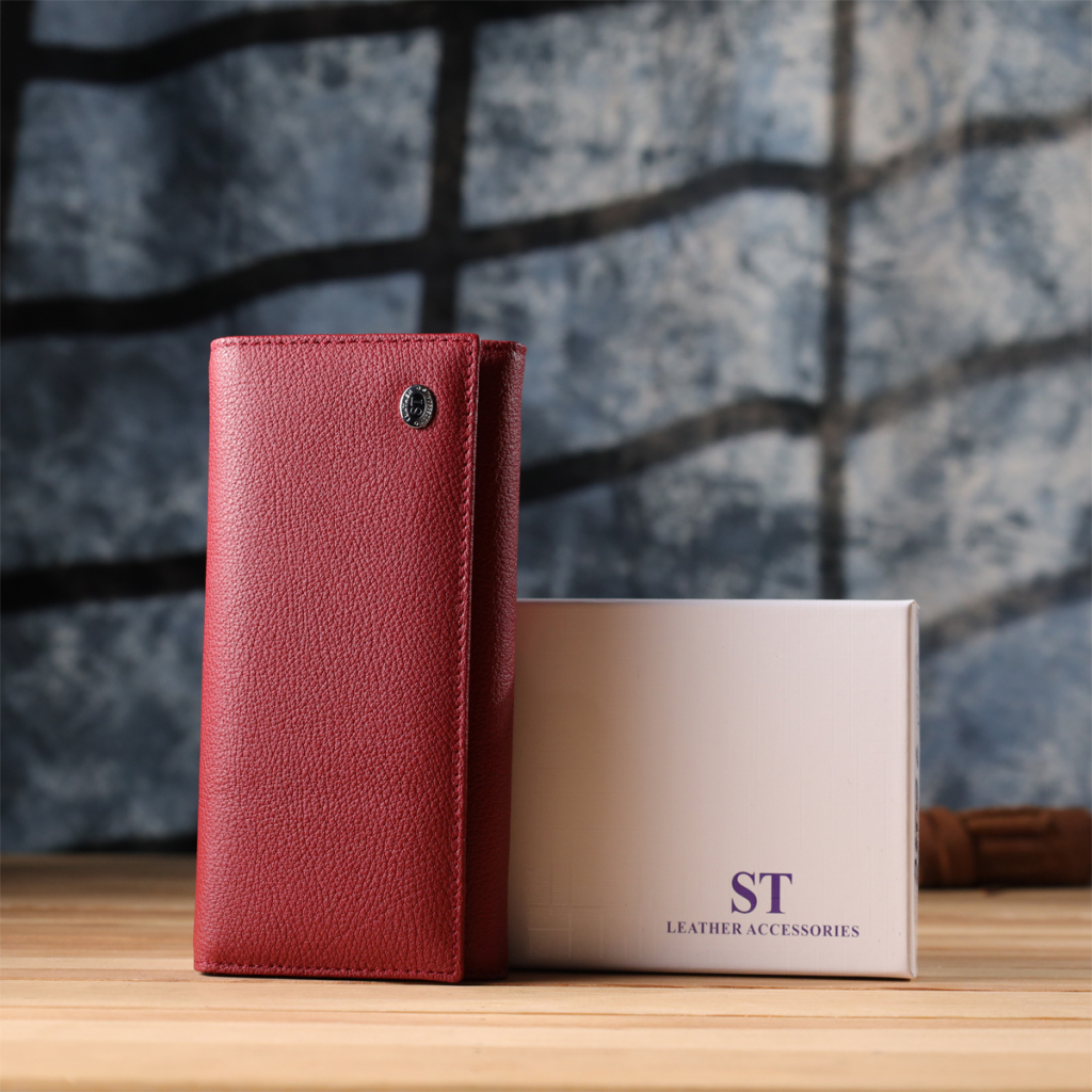 Гаманець ST Leather З натуральної шкіри Червоний (23096) - зображення 11
