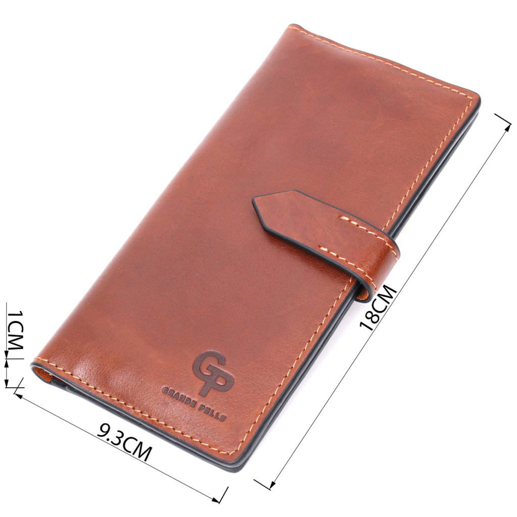 Гаманець Grande Pelle З натуральної шкіри Коричневий (11660) - зображення 3