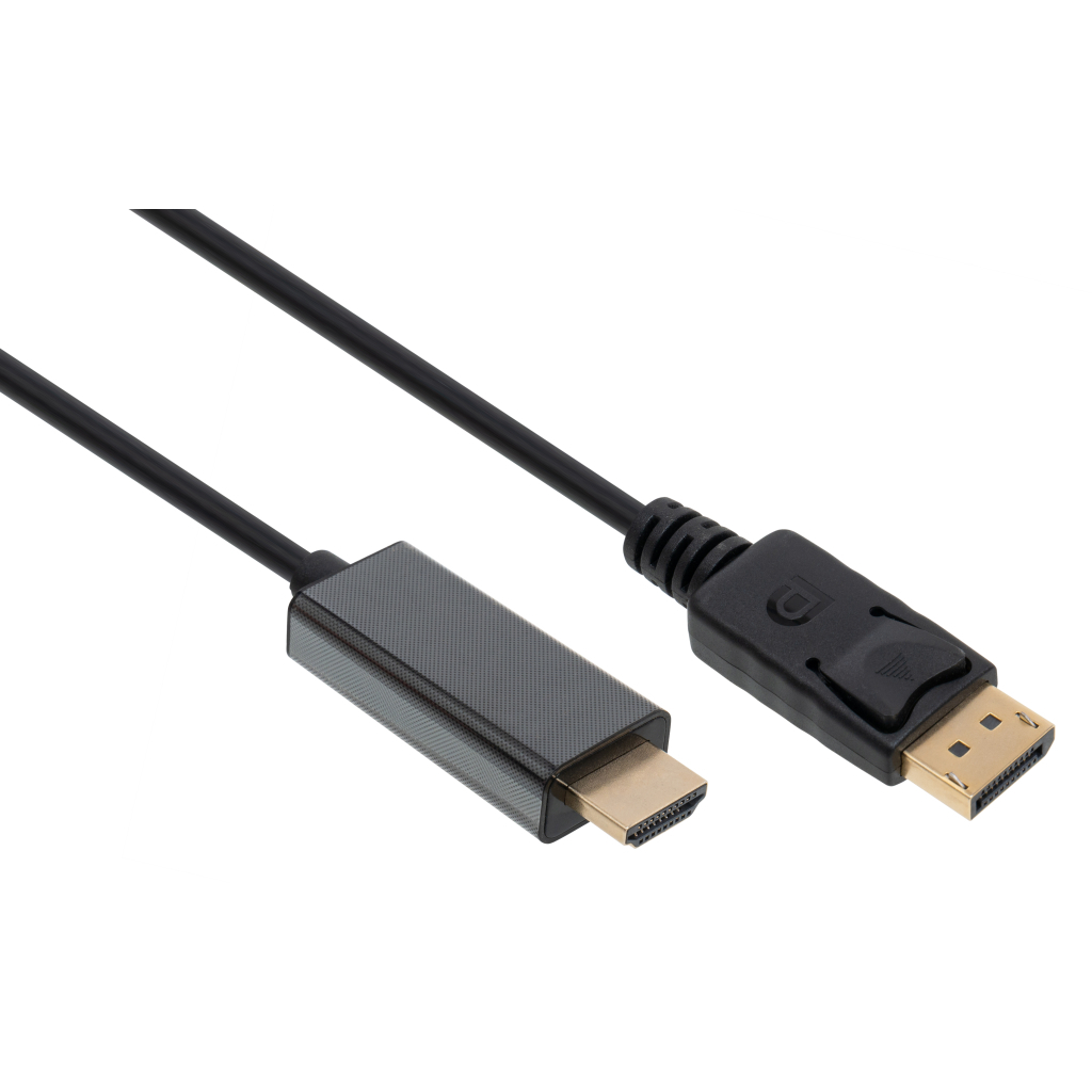 Кабель мультимедійний Display Port to HDMI 1.8m v1.4/v2.1 4K120/8K60 Vinga (VCPDP14HI211.8) - зображення 2