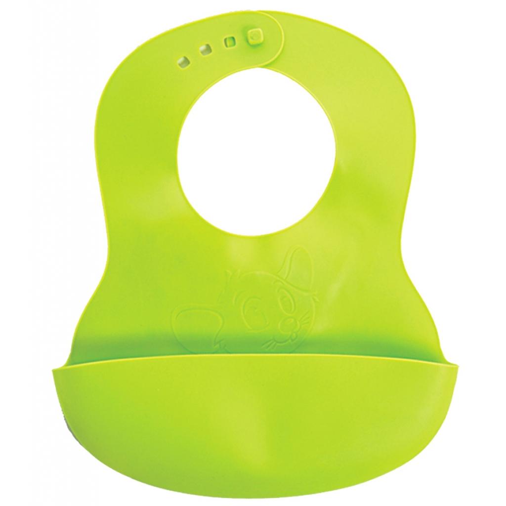 Нагрудничок Baby Team гумовий (6500_салатовый) - изображение 1