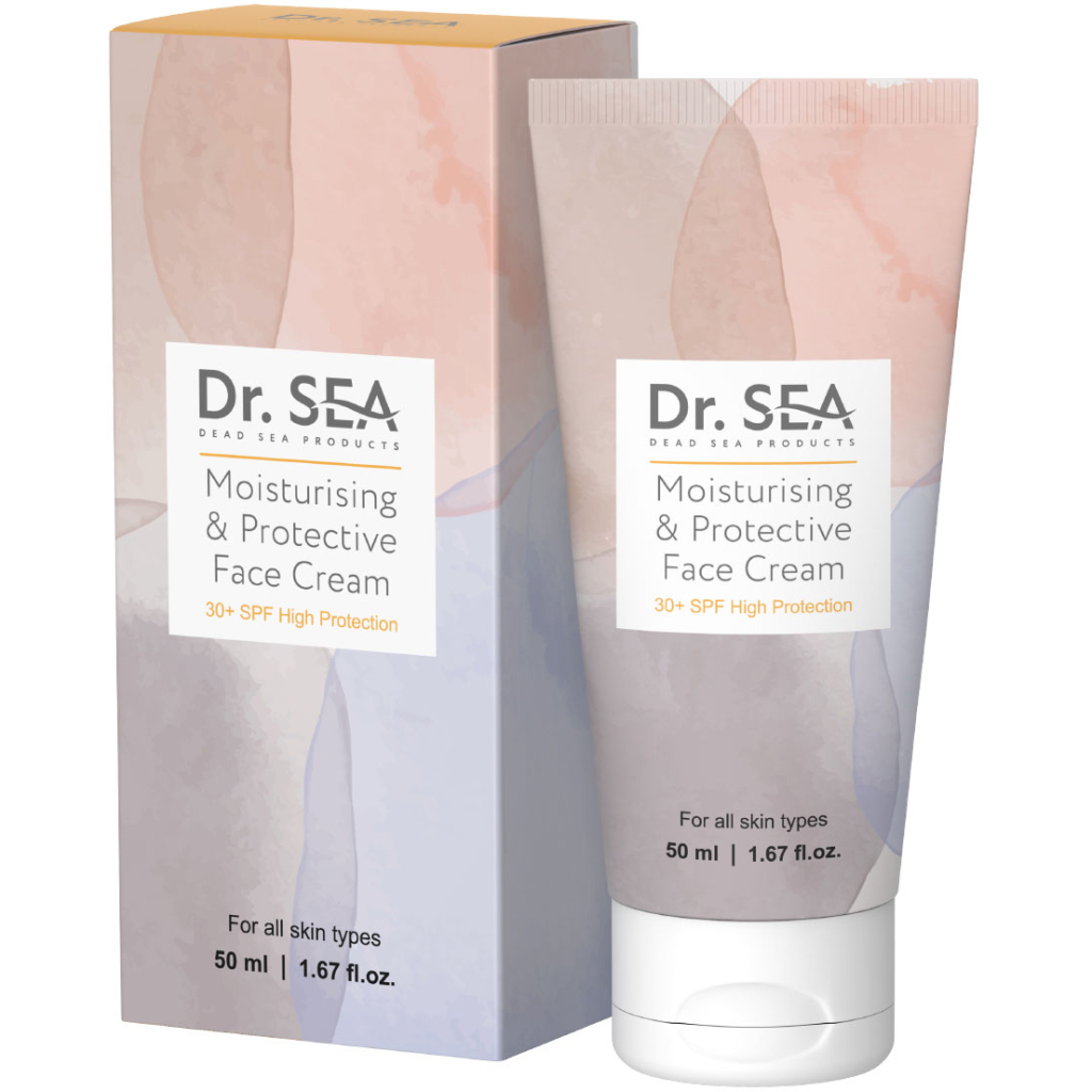 Крем для обличчя Dr. Sea Зволожувальний та захисний SPF30+ 50 мл (7293720020790) - зображення 1