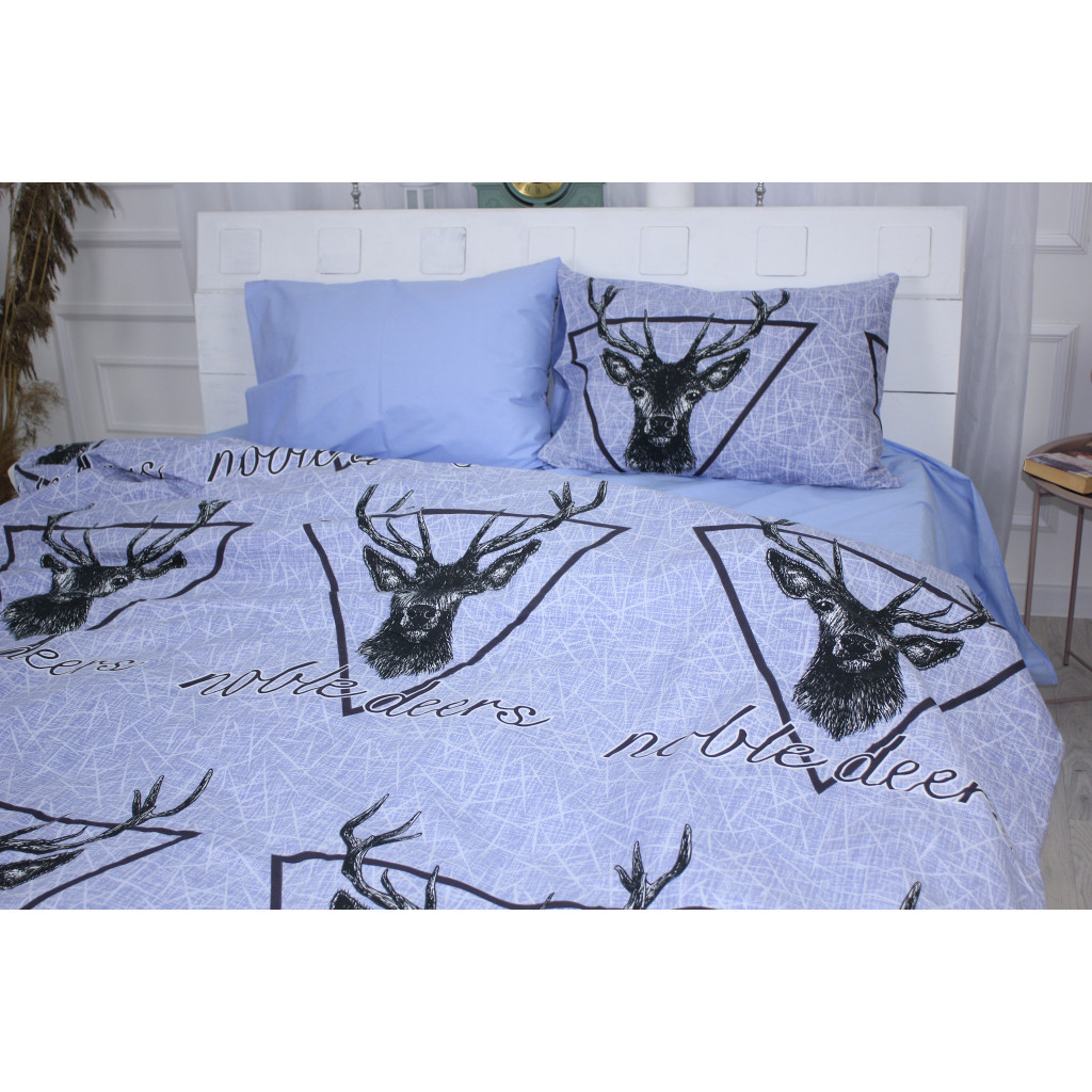 Постільна білизна MirSon Бязь 17-0514 Noble deers Сімейна 160x220 (2200003640847) - зображення 2