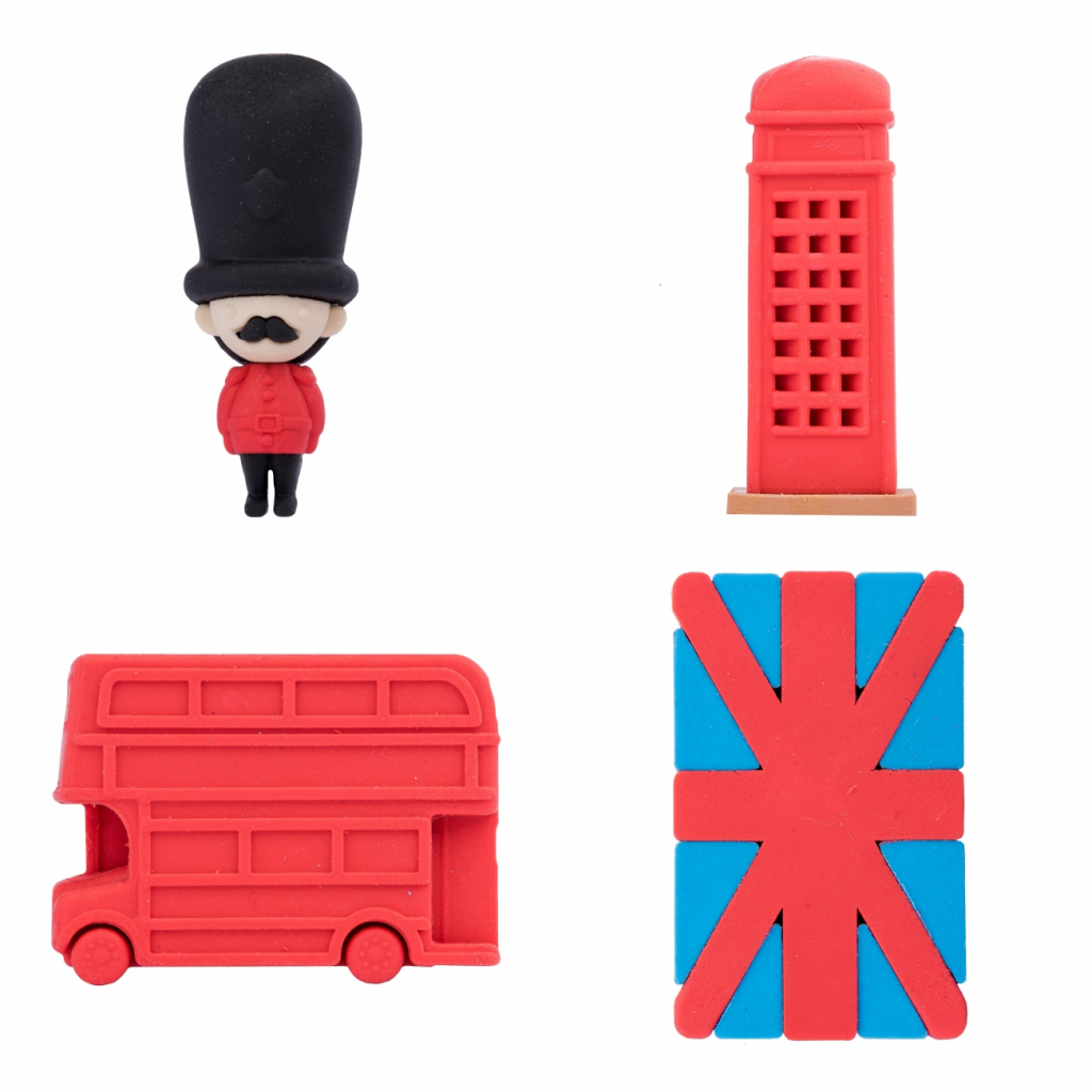 Гумка Yes London, набір 4шт (560558) - изображение 2