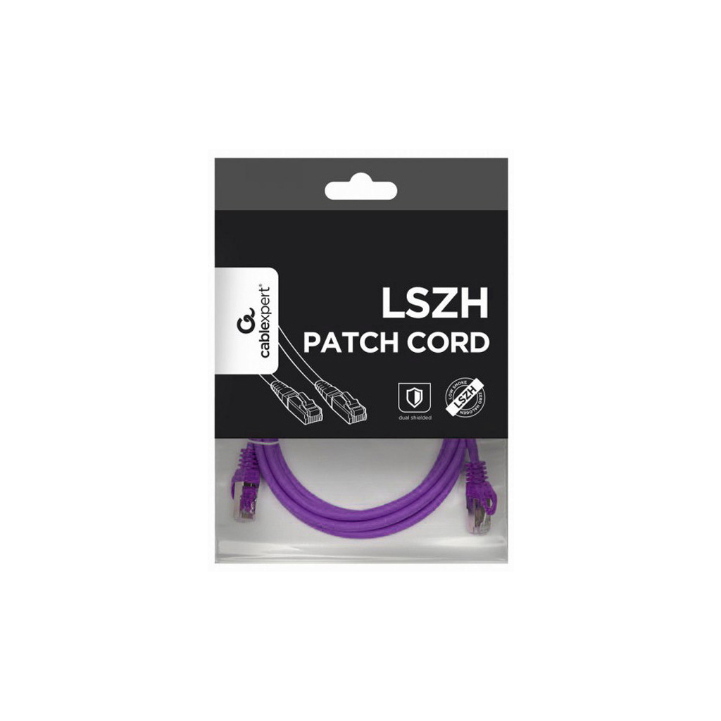 Патч-корд Cablexpert 5м S/FTP Cat 6A CU LSZH violet (PP6A-LSZHCU-V-5M) - изображение 4