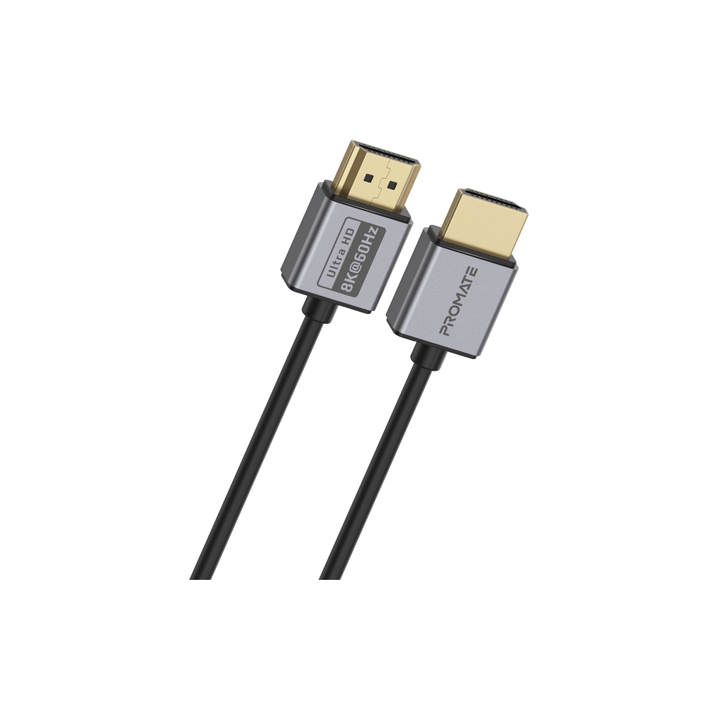 Кабель мультимедійний HDMI M to HDMI M 1.5m V2.1 grey Promate (primelink8k-150.grey) - изображение 1