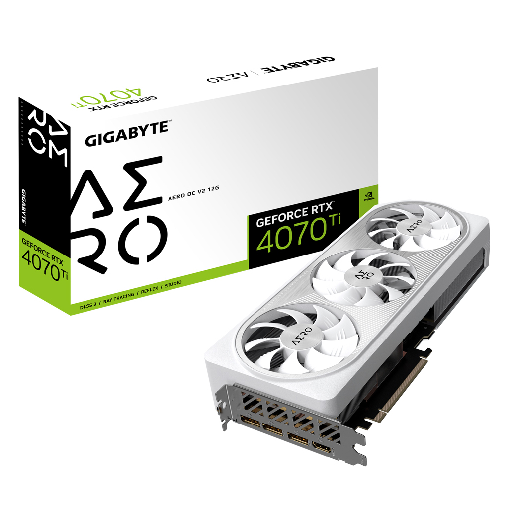Відеокарта GIGABYTE GeForce RTX4070Ti 12Gb AERO OC (GV-N407TAERO OCV2-12GD) - зображення 1