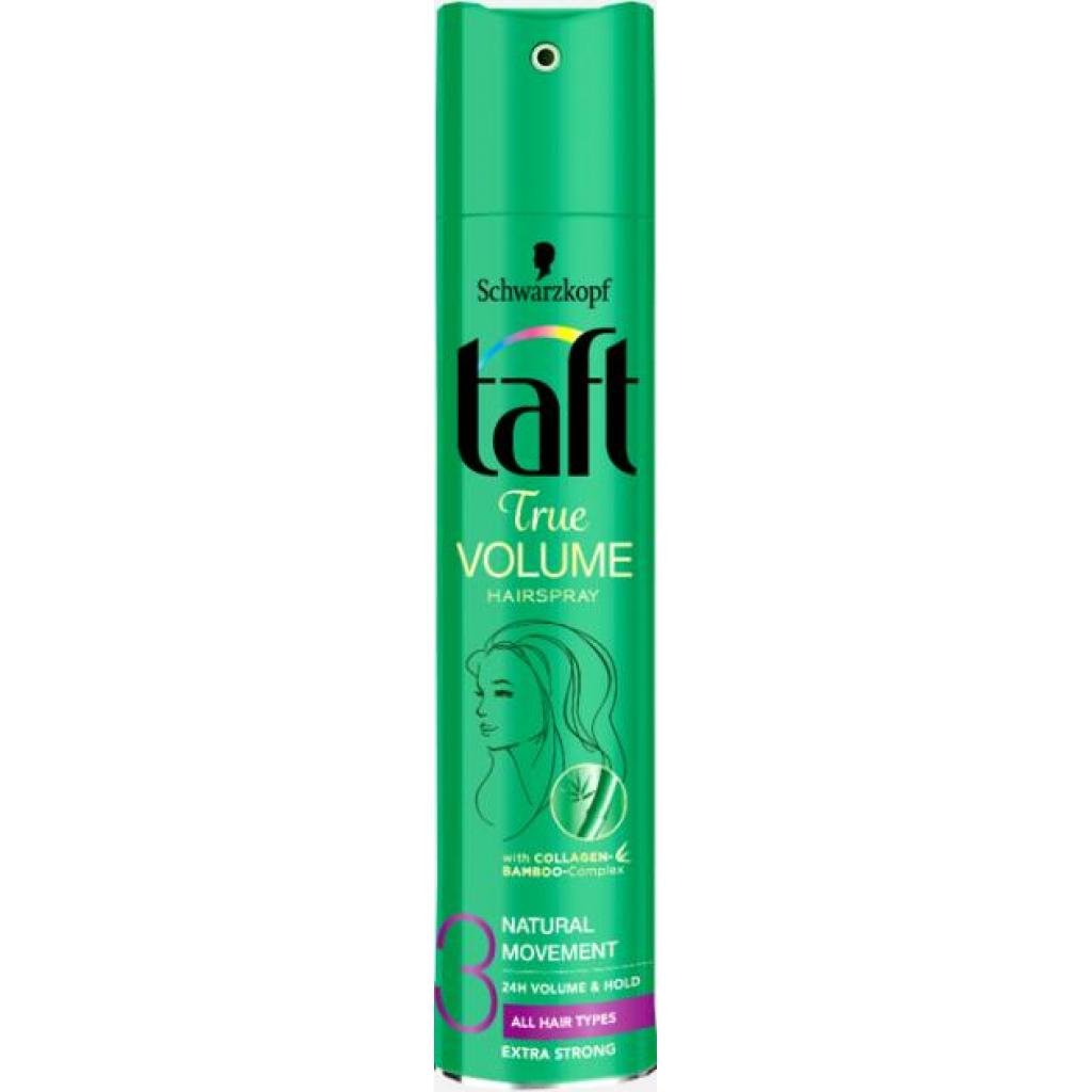 Лак для волосся Taft True Volume (фіксація 3) 250 мл (4015100201772) - зображення 1
