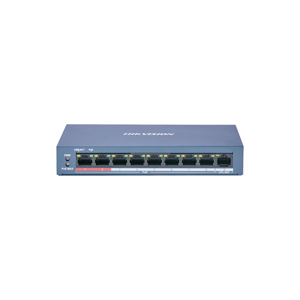 Комутатор мережевий Hikvision DS-3E0109P-E(C) - зображення 1