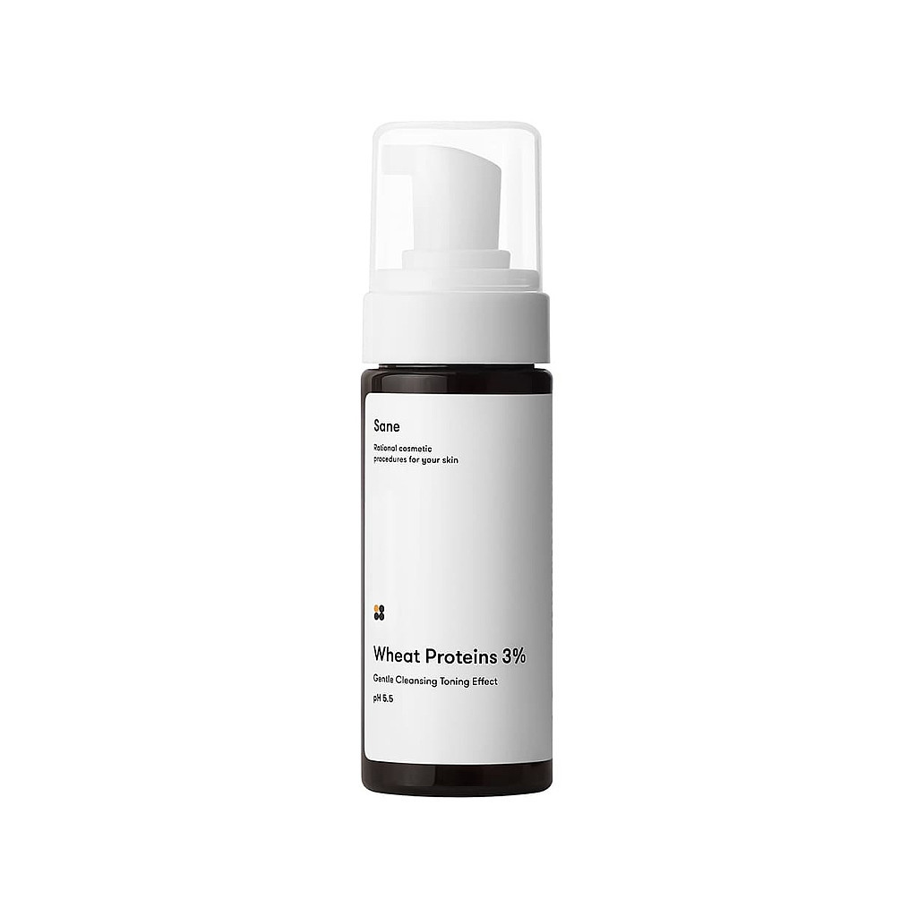 Пінка для вмивання Sane Wheat Proteins 3% Gentle Cleansing Toning Effect pH 5.5 З протеїнами пшениці 3% 150 мл (4820266830397) - зображення 1