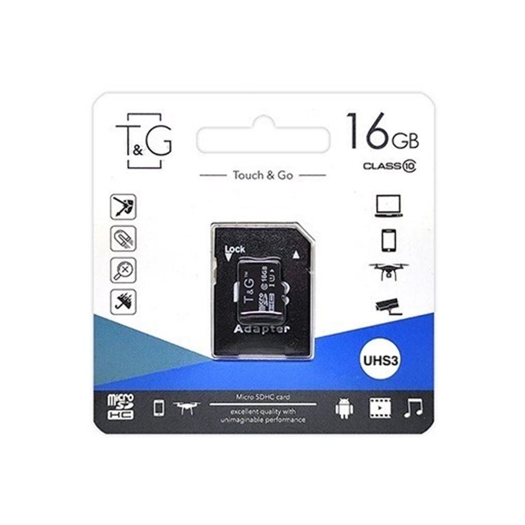 Карта пам'яті T&G 16GB microSDHC class 10 (TG-16GBSD10U3-01) - зображення 2