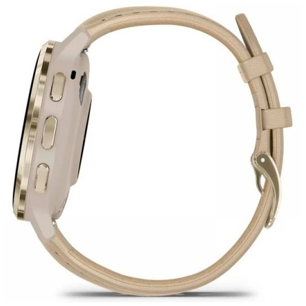 Смарт-годинник Garmin Venu 3S, Fr. Gray + Soft Gold, Leather, GPS (010-02785-55) - зображення 5