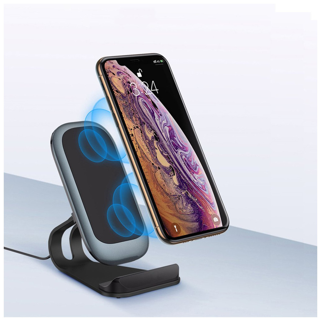 Зарядний пристрій ColorWay Wireless Stand 10W Blue (CW-CHW30Q-BL) - зображення 3