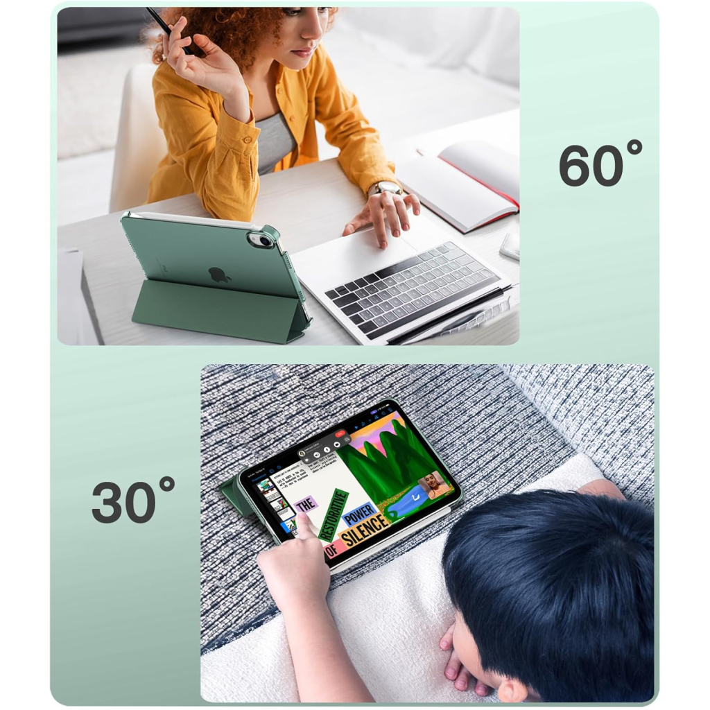 Чохол до планшета BeCover Tri Fold Hard Apple iPad Mini 7 2024 Dark Green (712451) - зображення 7
