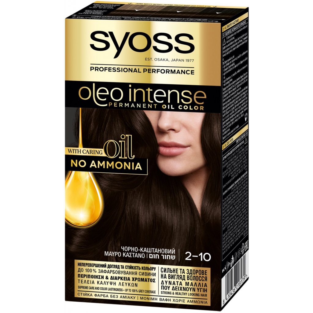 Фарба для волосся Syoss Oleo Intense 2-10 Чорно-каштановий 115 мл (8410436218139) - зображення 1
