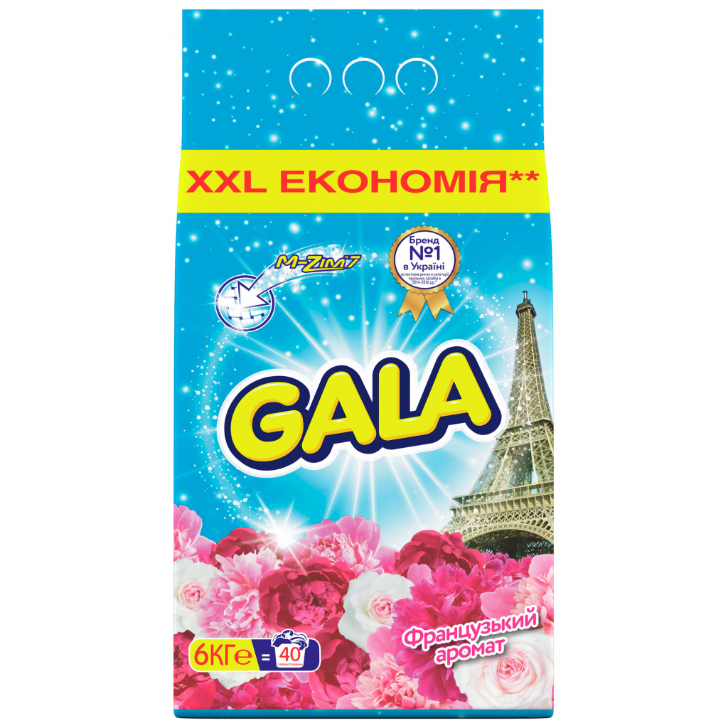 Пральний порошок Gala Автомат Французький аромат 6 кг (8001090661111) - зображення 1