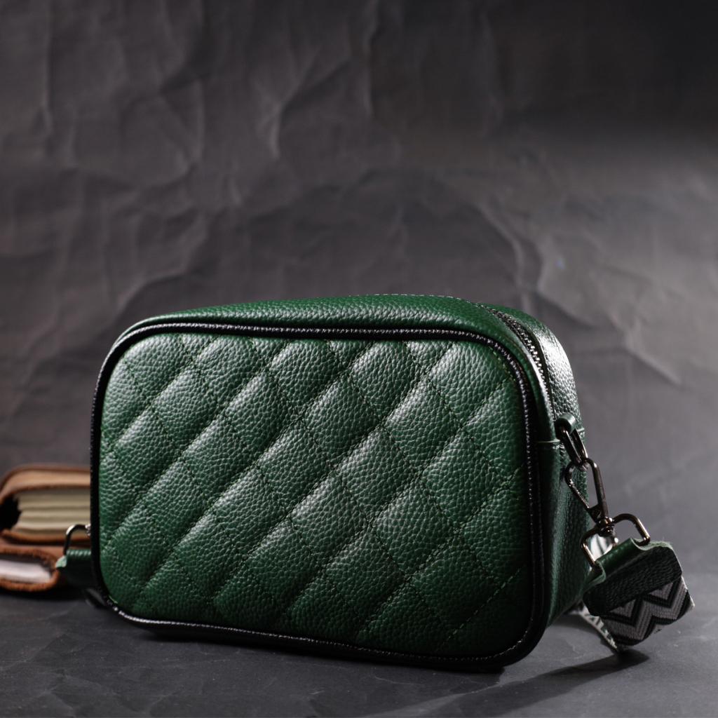 Сумка Vintage З натуральної шкіри Зелена (22384) - зображення 9