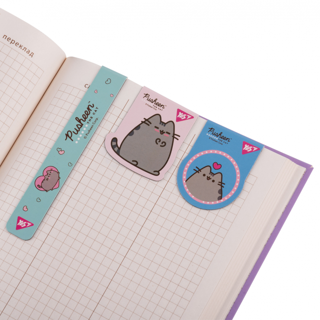 Закладки для книг Yes магнітні Pusheen 3 шт (708349) - зображення 3
