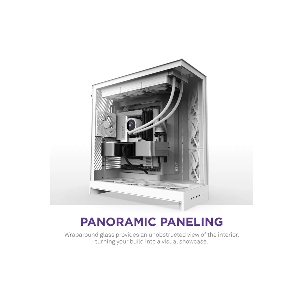Корпус для ПК NZXT H9 Flow Dual-Chamber All White (CM-H92FW-01) - зображення 7