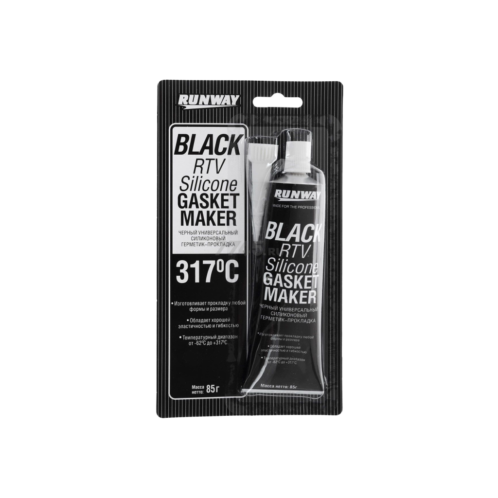Герметик автомобільний Runway Black RTV Silicone 85 г (RW8501) - зображення 1