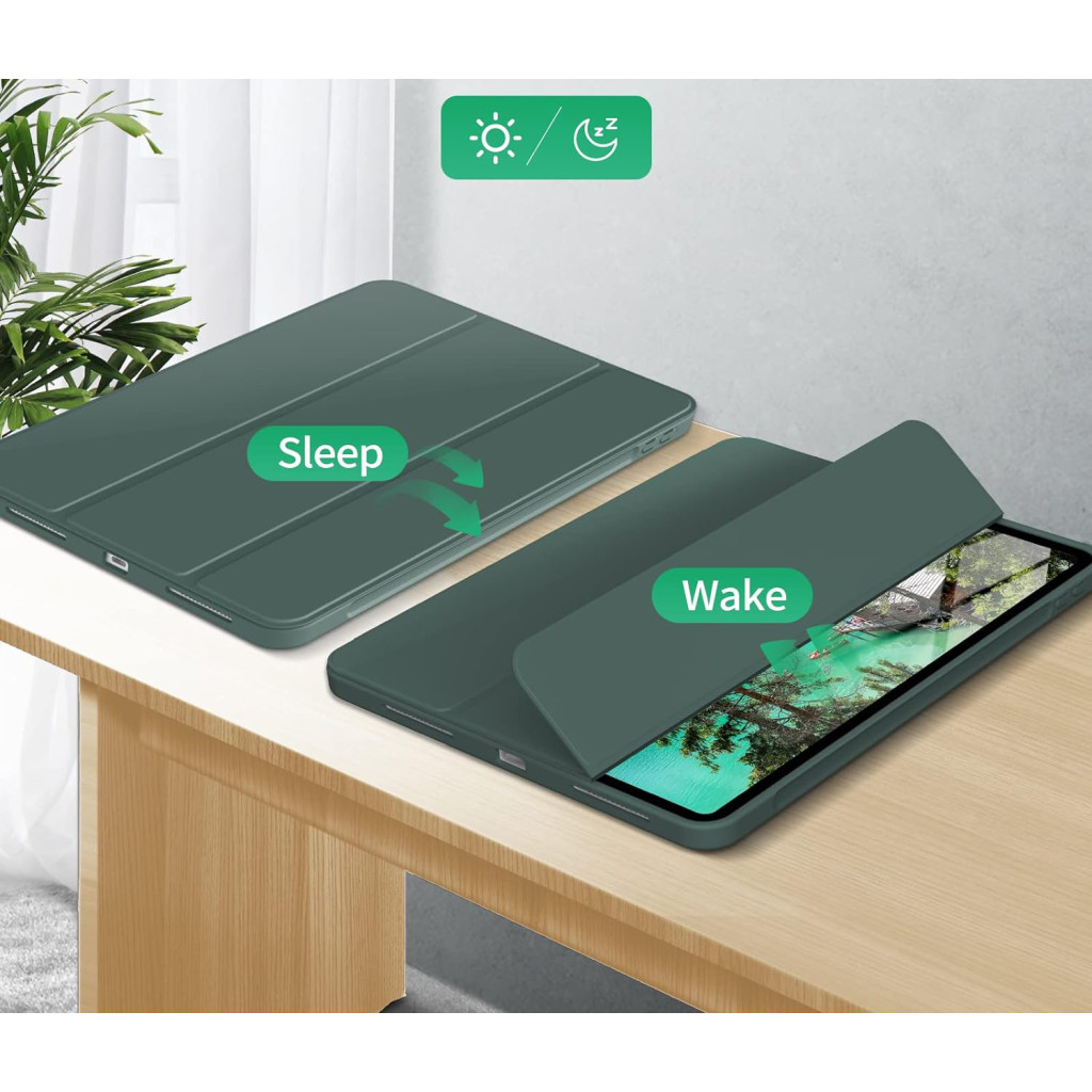 Чохол до планшета BeCover Tri Fold Hard TPU Apple iPad Pro 11 2020/2021/2022 Dark Green (711110) - зображення 6