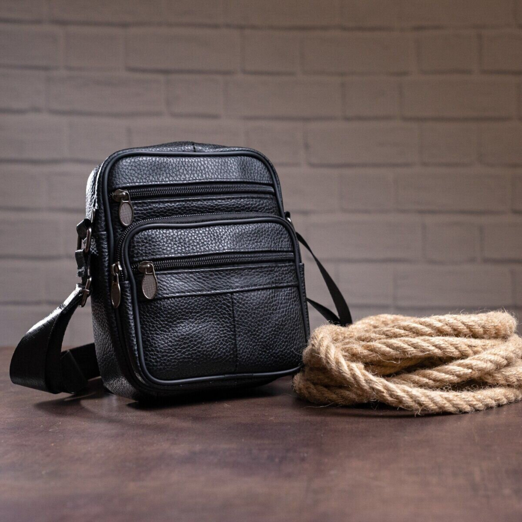 Сумка Vintage Месенджер Чорна (14992) - зображення 5