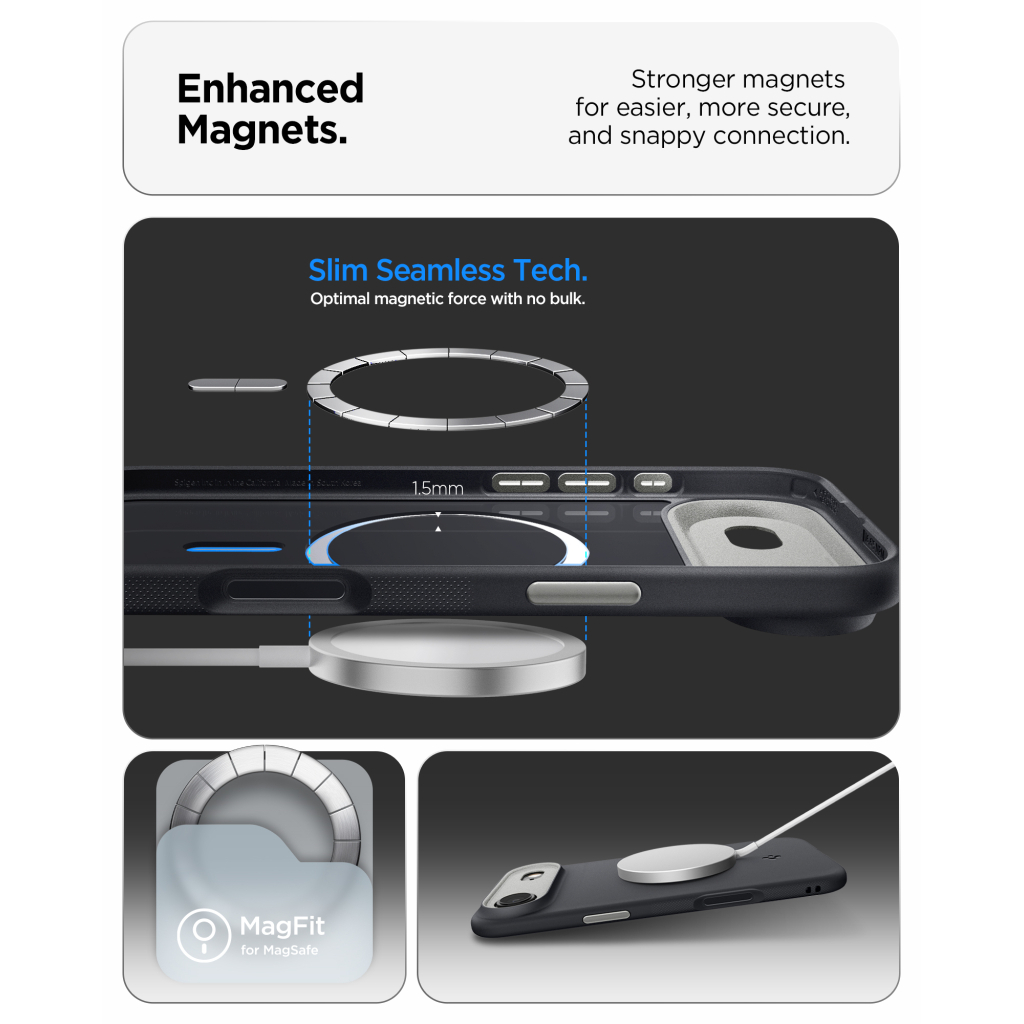 Чохол до мобільного телефона Spigen Nano Pop MagFit iPhone 17 Air Black Sesame (ACS10301) - зображення 6