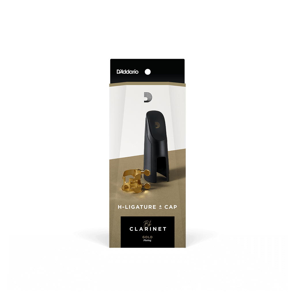 Лігатура для кларнета D'Addario H-Ligature & Cap For Bb Clarinet Gold-Plated (HCL1G) - picture 3