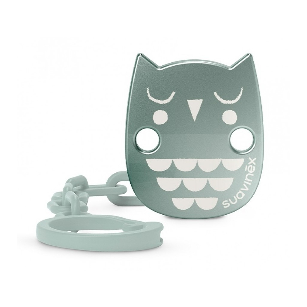 Кліпса для пустушок Suavinex Bonhomia зелена (307819) - зображення 1