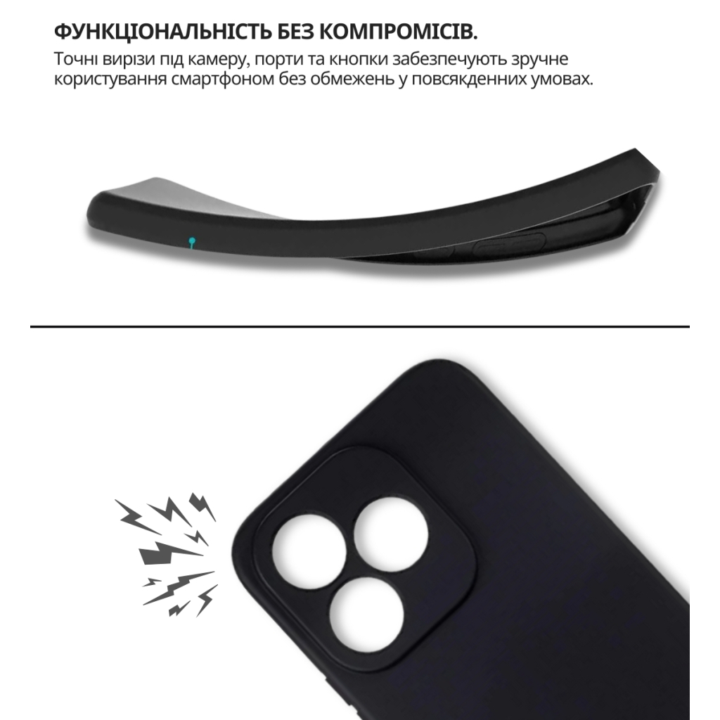 Чохол до мобільного телефона BeCover silicone Honor 400 Lite Black (714939) - зображення 5