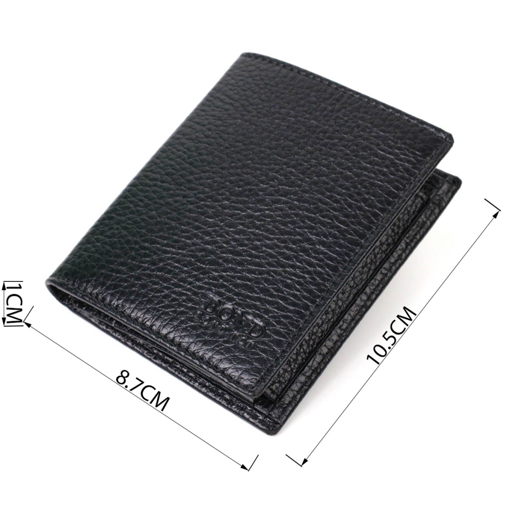 Гаманець Bond Accessories З натуральної шкіри Чорний (21992) - зображення 3