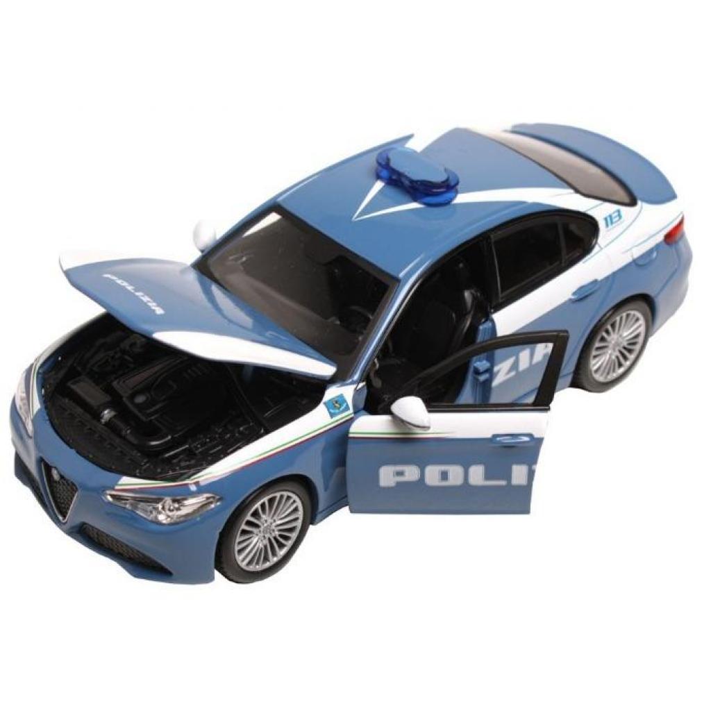 Машина Bburago ALFA ROMEO GIULIA POLIZIA синий, 1:24 от 3 до 5 лет (18-21085) - зображення 5